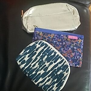 Set of 3 Cosmetic Makeup Bags Pouches Lancome Origins Isaac Mizrahi